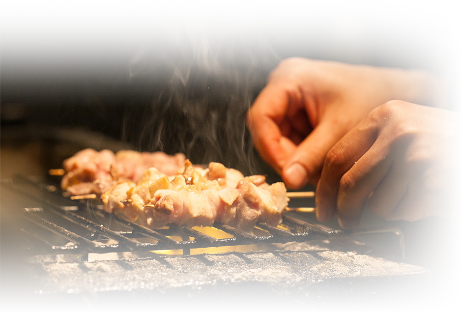 焼き鳥調理風景