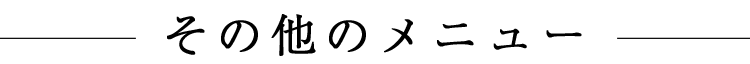 その他のメニュー